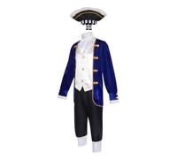 Costume storico da uomo uniforme da travestimento per adulti con sciarpa al | Set di Costume Cosplay Storico per Halloween Carnevale spettacoli teatrali celebrazioni patriottiche ed eventi
