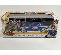 1993 Mazda RX-7 + Figura Chun-Li "Streetfighter" Azul 1:24 Jada Toys 30838 25325