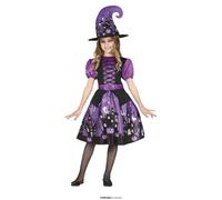 COSTUME STREGHETTA HALLOWEEN CARNEVALE GUIRCA VESTITO STREGA BIMBA WITCH ABITO
