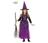 COSTUME STREGHETTA HALLOWEEN CARNEVALE GUIRCA VESTITO STREGA BIMBA WITCH ABITO