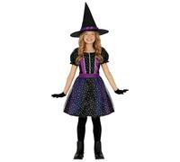 Costume streghetta strega con stelle bambina