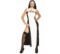 Costume suora sexy Carnevale Halloween abito vestito per adulti Donna S,M,L