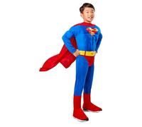 COSTUME SUPERMAN ABITO CARNEVALE CON MUSCOLI MEDIUM 5-7 ANNI