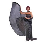 Costume Teatrale Gotico Nero Con Ali Taglia Unica