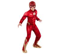 Costume The Flash Deluxe Bambini Rubies Taglia S 7-8 Anni con Petto Muscoloso