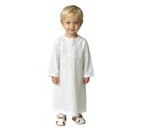 Costume Thobe Colore Solido Bambini Roba Principe Arabo | Preghiere Ramadan Leid Miscela Cotone Eventi Ritorno Scuola Maxi Gonna Abaya Del Medio Oriente Lunga Gonna Kaftan
