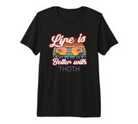 Costume Thoth/Dio Egiziano / 'Life Is Better with Thoth!' Maglietta Premium