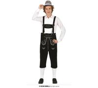 Costume Tirolese Bavarese Oktober Fest Nero Monaco Carnevale nuovo Ragazzo Uomo