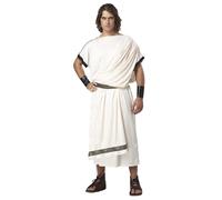 California Costumes 1126 Deluxe Classic Toga greco/romano adulto, tinta unita, bianco, taglia unica