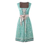 Costume tradizionale da donna per Oktoberfest, con scollo quadrato, ricamo, con lacci, bavarese, cosplay, cameriera, birra, Halloween, carnevale