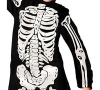 Costume Travestimento Halloween Tuta Scheletro Stampato Bambino Ciao