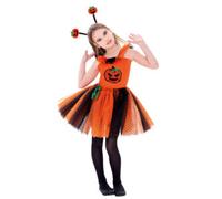 Costume travestimento halloween zucchetta bambina taglia unica bimbi