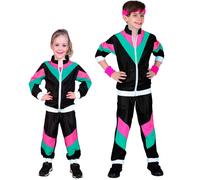 Costume Tuta Anni 80 Bambino Unisex per Feste a Tema, Taglia 8-10 anni, 140cm