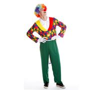 Costume Uomini Alleinunterhalter Carnevale Clown Arlecchino Buffone S/M-0088