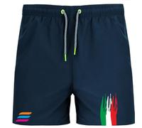 Costume Uomo Boxer | Zena Beach PRO - Orgoglio Italiano Stile Sportivo | Poliestere Riciclato | Asciugatura Rapida | Diversi Colori | Rainbow ITA Italia (IT, Testo, XL, Regular, Regular, Blu Navy)