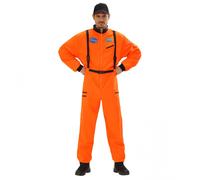 Costume Uomo da Astronauta Americano Arancione, Taglia L