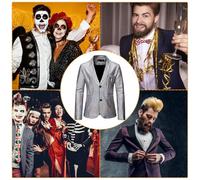 Costume Uomo Disco | Giacca Completo Anni 70 Discoteca Brillante - Giacca da Uomo Blazer Costume per Adulti per Feste ed Eventi come Matrimonio, Halloween, Natale, Ballo, Compleanno e Travestimento