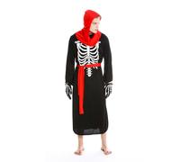 Costume Uomo Donna Halloween Scheletro Knochengerippe Monaco Zombie Demone Tgl M