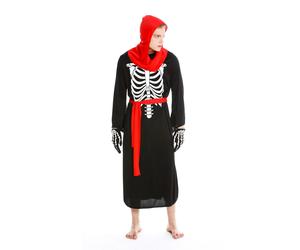 Costume Uomo Donna Halloween Scheletro Knochengerippe Monaco Zombie Demone Tgl M