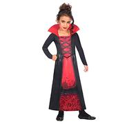 Costume Vampira in Materiali Riciclati e Sostenibili, per Bambina, Multicolore, 10-12 Anni