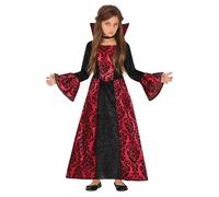 COSTUME VAMPIRESSA ABITO LUNGO TRAVESTIMENTO HALLOWEEN COSPLAY CONTESSA GOTICA