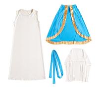 Costume Vergine Maria per Ragazze | Abbigliamento Santa Maria,Costume Carnevale Halloween Per Eventi Feste Gioco Di Ruolo Convention Cosplay