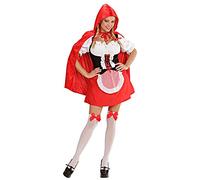 COSTUME VESTITO ABITO TRAVESTIMENTO CARNEVALE ADULTO - CAPPUCCETTO MANTELLINO ROSSO