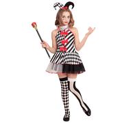 COSTUME VESTITO ABITO TRAVESTIMENTO CARNEVALE BAMBINA ARLECCHINA