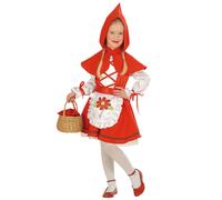 COSTUME VESTITO ABITO TRAVESTIMENTO CARNEVALE BAMBINA CAPPUCCETTO MANTELLINO ROS