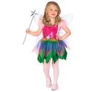 COSTUME VESTITO ABITO TRAVESTIMENTO CARNEVALE BAMBINA FATINA DELL'ARCOBALENO