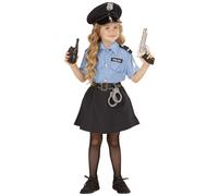 COSTUME VESTITO ABITO TRAVESTIMENTO CARNEVALE BAMBINA POLIZIOTTA