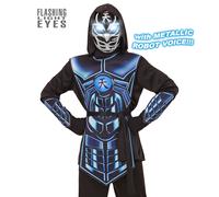 COSTUME VESTITO ABITO TRAVESTIMENTO CARNEVALE BAMBINO CYBER NINJA