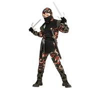 COSTUME VESTITO ABITO TRAVESTIMENTO CARNEVALE BAMBINO SOLDATO NINJA