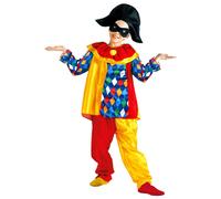 COSTUME VESTITO ABITO TRAVESTIMENTO CARNEVALE HALLOWEEN BAMBINO ARLECCHINO - 386