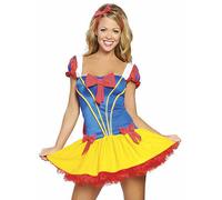 Costume vestito carnevale BIANCANEVE snow white donna abito travestimento DL-485