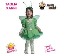 COSTUME VESTITO CARNEVALE FATINA DEI BOSCHI TRILLY BAMBINA 3 ANNI FANCY MAGIC 64
