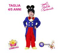 COSTUME VESTITO DI CARNEVALE TOPOLINO MICKEY 4/5 ANNI PEGASUS 0100