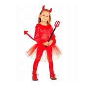 COSTUME VESTITO DIAVOLESSA BAMBINA 3/4 ANNI CARNEVALE HALLOWEEN