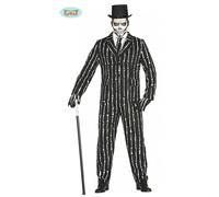 Costume Vestito Giacca Ossa Scheletro Halloween Carnevale Uomo