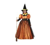 COSTUME VESTITO MASCHERA HALLOWEEN CARNEVALE ZUCCHETTA LUNGA BAMBINA