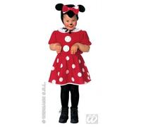 COSTUME VESTITO TOPOLINA MINNIE BAMBINA 2/3 ANNI