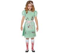 COSTUME VESTITO TRAVESTIMENTO CARNEVALE HALLOWEEN BAMBINA BAMBOLA ASSASSINA