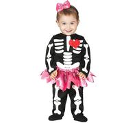 Costume vestito travestimento carnevale halloween bambino scheletro 18-24 mesi