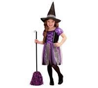 COSTUME VESTITO TRAVESTIMENTO CARNEVALE HALLOWEEN STREGA BAMBINA 3/5 ANNI - 0026