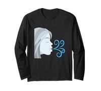 Costume Viso Che soffia Il Vento Maglia a Manica