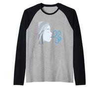 Costume Viso Che soffia Il Vento Maglia con Maniche Raglan
