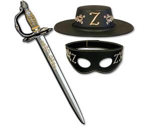 Costume Z-Bandit Per Bambini - Spada, Maschera E Cappello, Da 3 Anni | Set Da 3 Pezzi In Gommapiuma - Costume Da Bandito Per Travestimenti, Giochi Di Ruolo E Avventure Da Eroe Mascherato