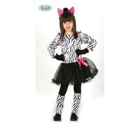 COSTUME ZEBRA BIANCO NERA CARNEVALE VESTITO GUIRCA BAMBINA ANIMALE FANTASY BIMBA