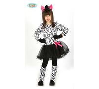 COSTUME ZEBRA BIANCO NERA CARNEVALE VESTITO GUIRCA BAMBINA ANIMALE FANTASY BIMBA