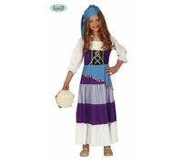 COSTUME ZINGARA GYPSY CARNEVALE VESTITO BAMBINA NOMADE CARTOMANTE INDOVINA